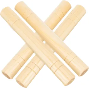 Instruments for Toddlers Promote Rhythm Learning Fun for Classroom Home Use 4pcs Rhythm Sticks for Boy bee Girl Natural Music Percussion 