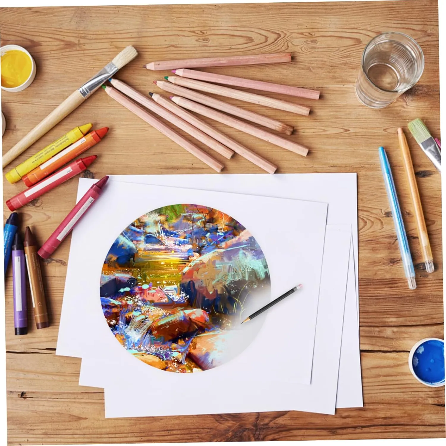 invade nestle proximity 50pcs Sketch Paper Cards Thick Artist Cardboard for Drawing Crafting Smooth for Mandala Art for Projects and Creative Expression GLSTOY 