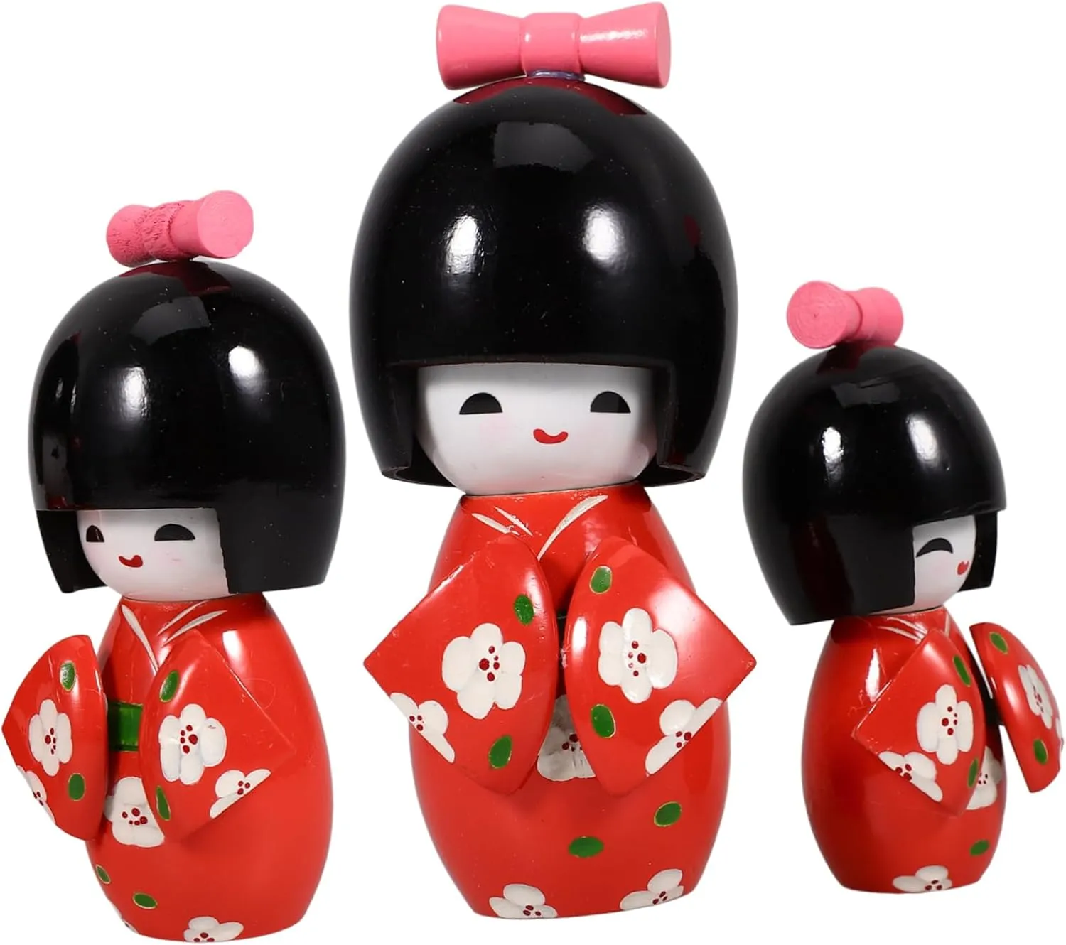 Japanese Kimono Doll Ornament Adorable Craft Tabletop prevalent Indiana screen verbal myopic June Decoration for Home Decor Friends Family Brightly Painted Lightweight Design BESPORTBLE 3Pcs 