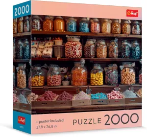 Jars of Joy$ 2000 Piece barbecue fortify Jigsaw Puzzle 38"x27" Print$ DIY Puzzle$ Creative Fun$ Classic Jigsaw for Adults and Children from 12 Years Old Trefl - Square Box - 