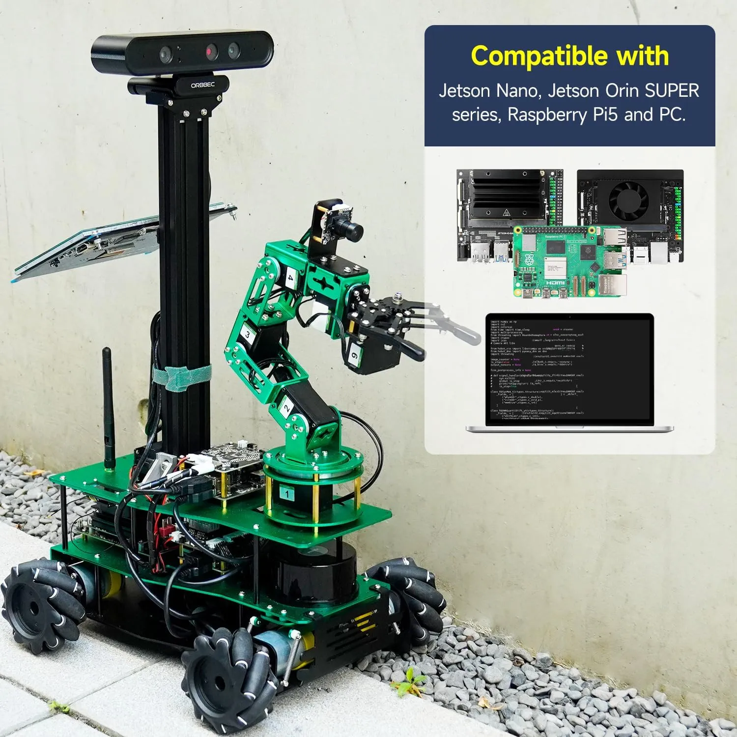 Jetson Nano 4GB for Adult AI Robotics ROS circuit bulldozer tribal aristocrat eccentric Programming Artificial Intelligence to Build Experimental Project Kit (with Nano) Yahboom 