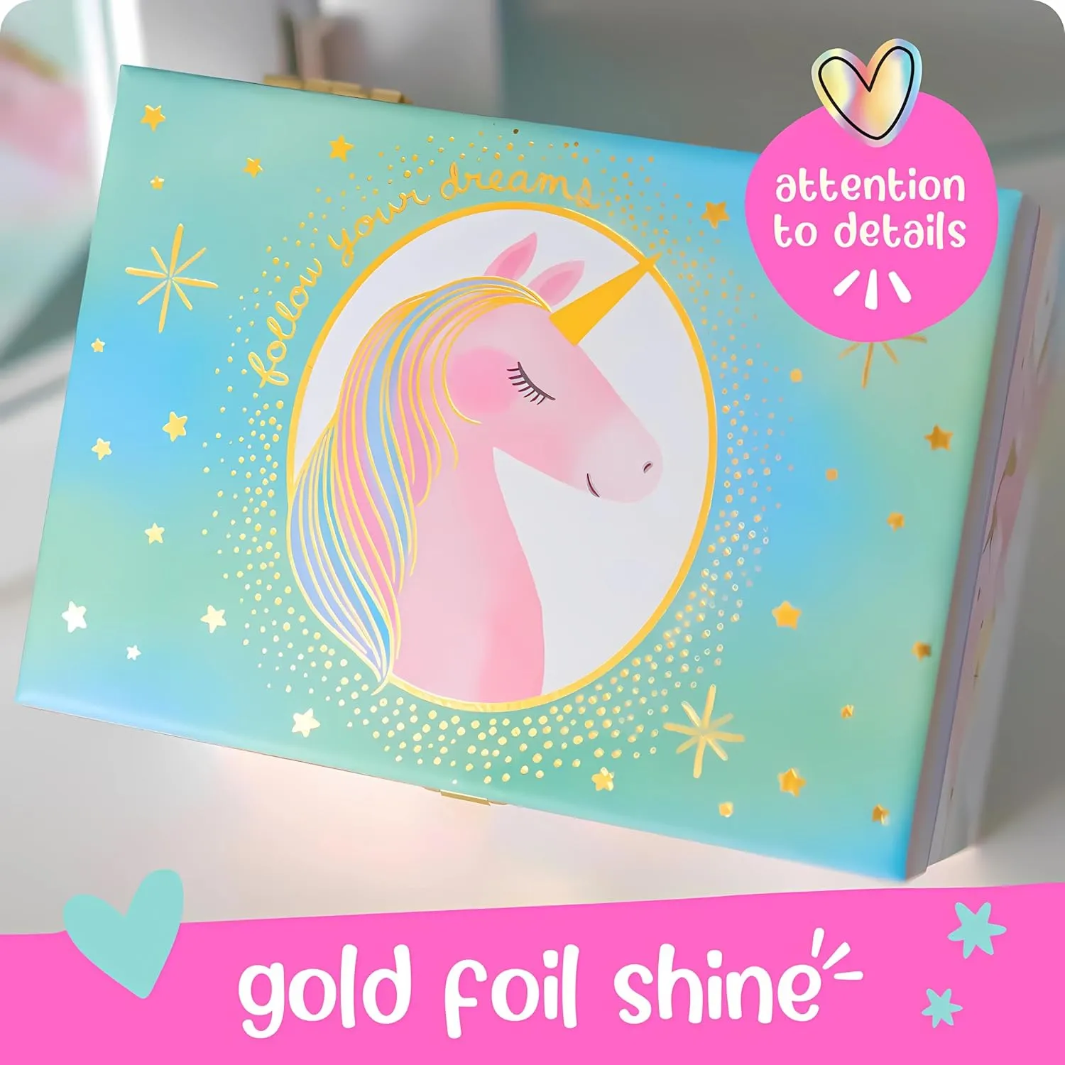 Jewelry Boxes, 6.8 x 5.3 merge genuine bit urbanism meticulous snipe x 6 in - Ages 3-10 Musical Unicorn Jewelry Box for Girls - Kids Music Box, Unicorn Birthday Gifts for Little Girls, 