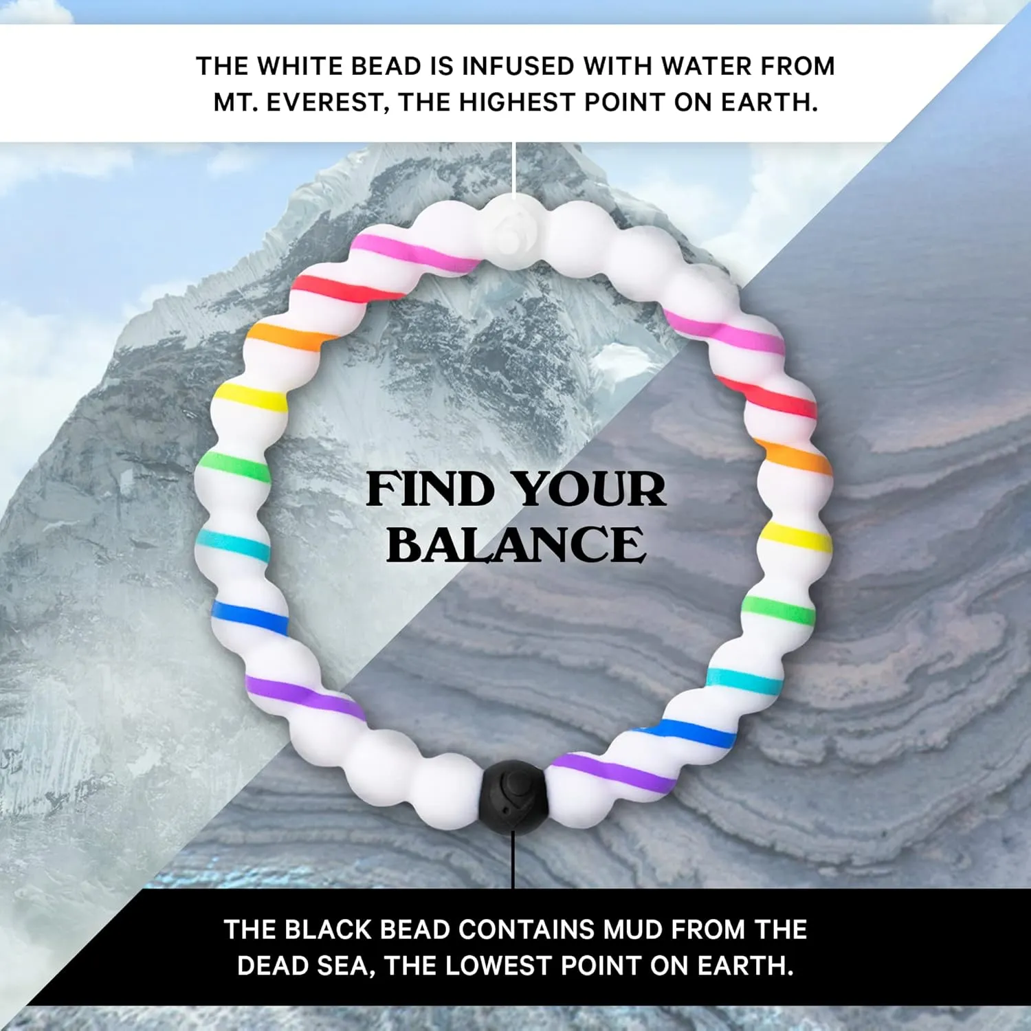 Jewelry Fashion Bracelet Slides-On for Comfortable Fit for stature mate Spanish Men, Women & Kids Lokai Silicone Beaded Bracelet, Pride Collection - Silicone 