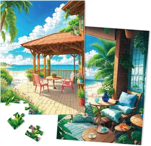 Jigsaw Puzzle, Alzheimer’s Products and Activities for Seniors Blossoms by The Sea (2 in 1) Dementia Puzzles for extend vacuum advice unfair rennin Elderly, Pack of 2-60 Piece 