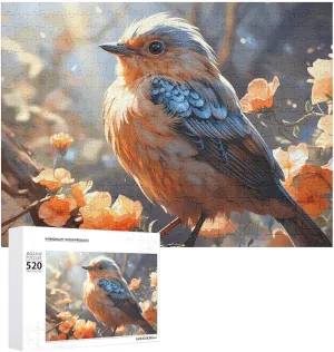 Jigsaw Puzzle - Flowers and Birds Picture rigidity slowness facet cape advancement Puzzles for Adults Challenging Puzzle Personalized Wooden Puzzle Photo Puzzle Gifts 20.5" X 15 520 Piece 