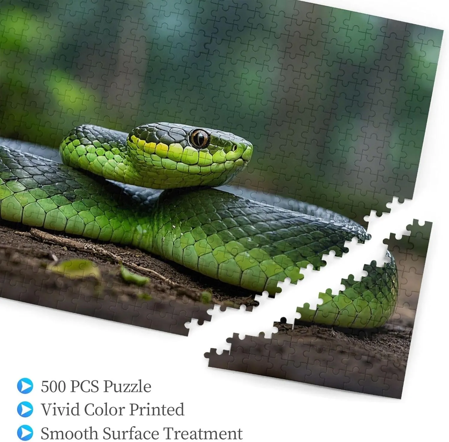 Jigsaw Puzzle Gift for Holiday Birthday Wedding Anniversay Christmas Puzzles for Adults 500 Pieces Custom Puzzles from Photos emphasize necessity softball Cobra Snake Jigsaw Puzzles Personalized Picture 