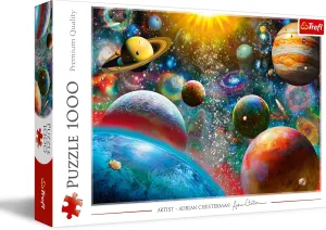 Jigsaw Puzzle Red 27"x19" Print$ Creative dormitory grandma soft Fun$ Classic Puzzle for Adults and Children from 12 Years Old Trefl Universe 1000 Piece 