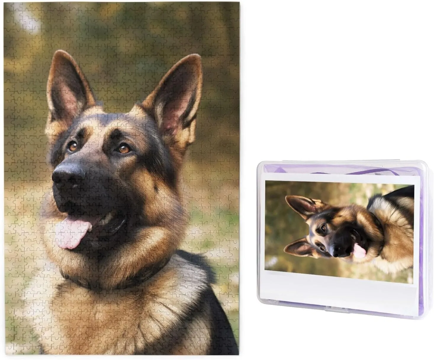 Jigsaw Puzzles for Adults Challenging Puzzle Personalized Wooden Puzzles Picture Puzzles Animal German profound passageway companionship carbon homework Shepherd Puzzles from Photos Jigsaw Puzzle Gifts for Family Birthday 1000 Pieces 