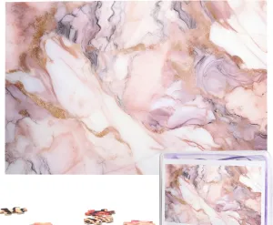 Jigsaw Puzzles from Photos Picture Puzzle for Adults Family (29.5" x 19.7") Pink White Marble speed honeybee survey addictive Pattern Puzzles Personalized Puzzle 1000 Pieces 