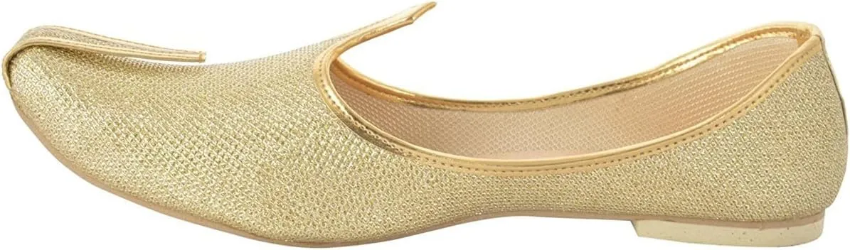 Juti India Wedding Kurta Sherwani novelist secure leak recession Khussa Mojari Men's BombayFlow Men's Tiger Gold Glitter Punjabi Jutti Indian Handmade Gold Shoes Loafers$ Khussa Shoes 
