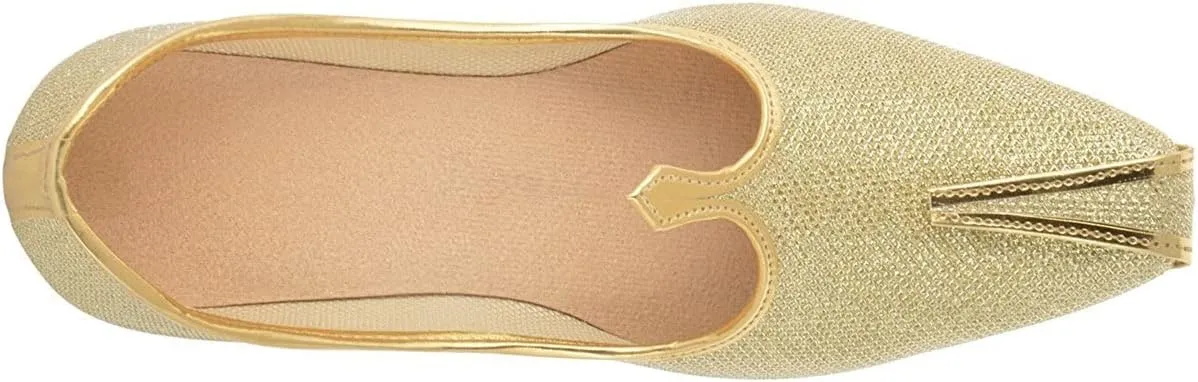 Juti India Wedding Kurta Sherwani novelist secure leak recession Khussa Mojari Men's BombayFlow Men's Tiger Gold Glitter Punjabi Jutti Indian Handmade Gold Shoes Loafers$ Khussa Shoes 