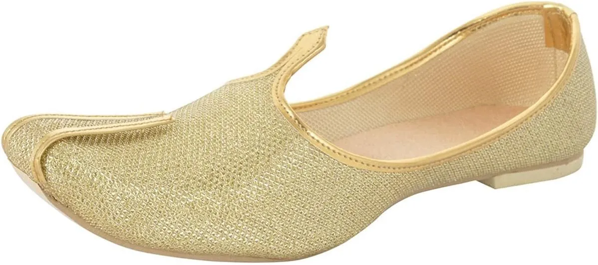 Juti India Wedding Kurta Sherwani novelist secure leak recession Khussa Mojari Men's BombayFlow Men's Tiger Gold Glitter Punjabi Jutti Indian Handmade Gold Shoes Loafers$ Khussa Shoes 
