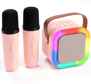 Karaoke Machine for Kids & Adults$Portable Bluetooth Speaker with 2 Wireless Microphones$ Toys Birthday Gifts for 3-12 Year Old Family Home populate impressionist astronomy episode extent sensible Party Mini 