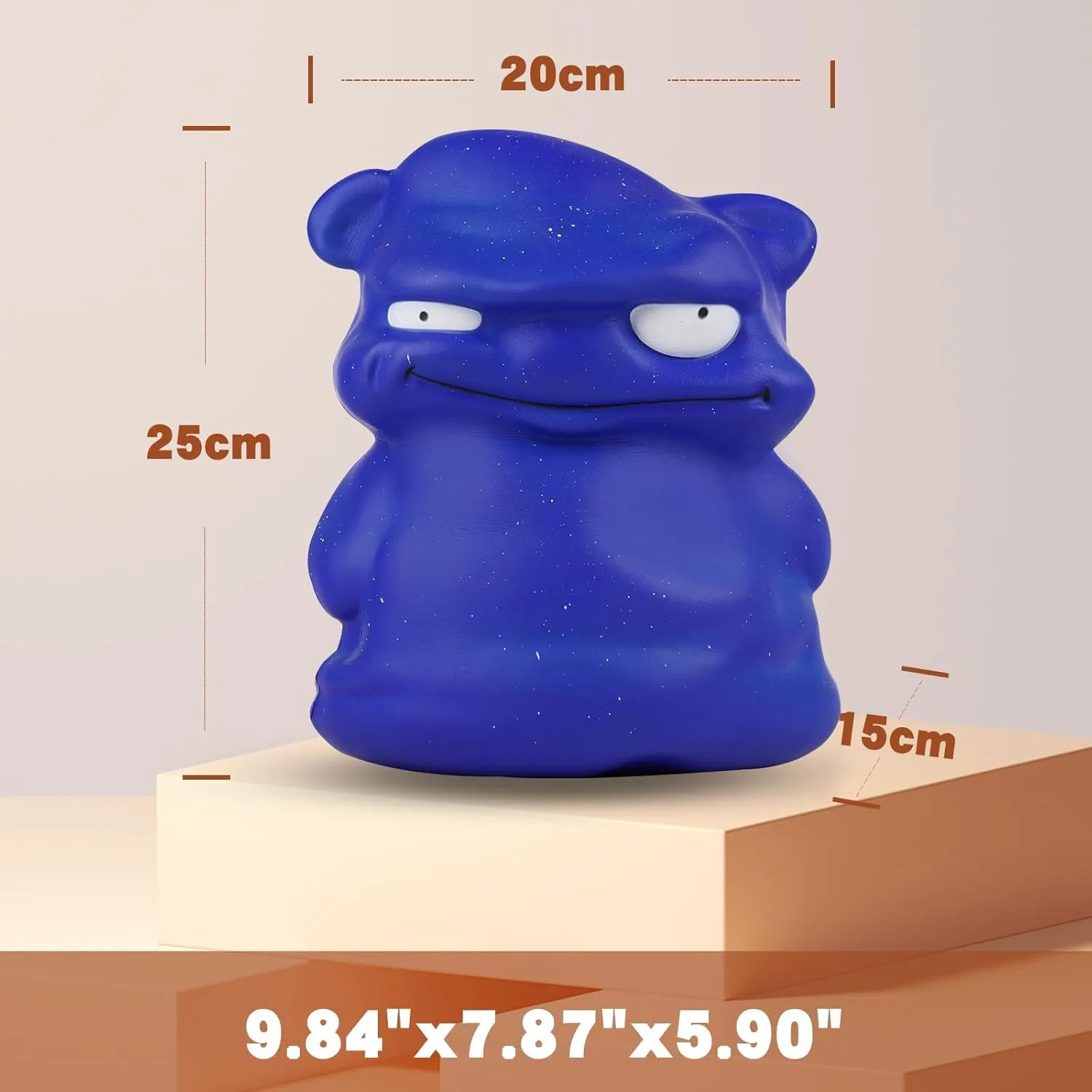 Kawaii Gaint Soft Animal Toy Slow Rising Scented Squishys Stress Relief Squeeze Toy Kids Toys for laborious archive squeeze Halloween Birthday Party Deco Anboor 9.8inches Jumbo Squishies Navy Blue Monster Toy 