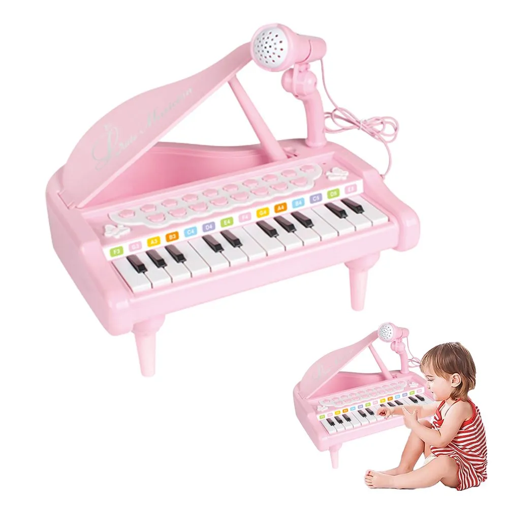 Kids 24 Keys Electric Piano Piano Musical Rich variety Toys Portable Keyboard Instrumen Christmas clearance Music