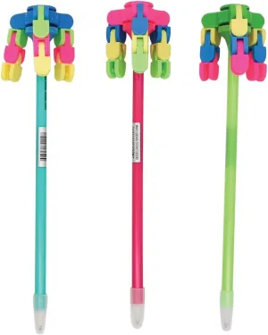 Kids' Birthday Party Favors and School Supplies Raymond Geddes Wacky Track Spinner Pens (Pack of 12) selenium kittiwake - Multi-Colored Pens with Spinning Pen Toppers - Perfect for 