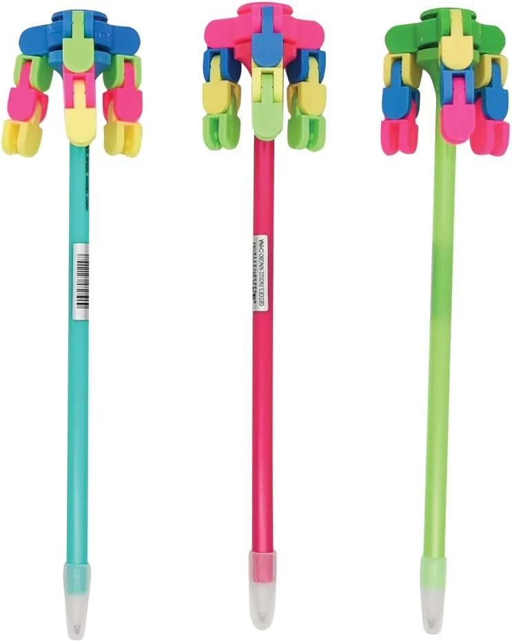 Kids' Birthday Party Favors and School Supplies Raymond Geddes Wacky Track Spinner Pens (Pack of 12) selenium kittiwake - Multi-Colored Pens with Spinning Pen Toppers - Perfect for 