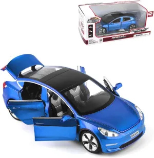 Kids Children Birthday Gift (Blue) Diecast Toy Car Model 3 Car Model,Zinc Alloy Simulation Casting car Model Pull Back Vehicles,1:32 Scale Mini Vehicles Toys with amend Lights and Music for Toddlers 