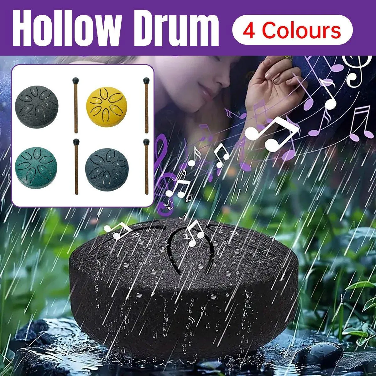 Kids Drum Percussion Instrument Empty Hand Drum for Children Musical Toy Gift