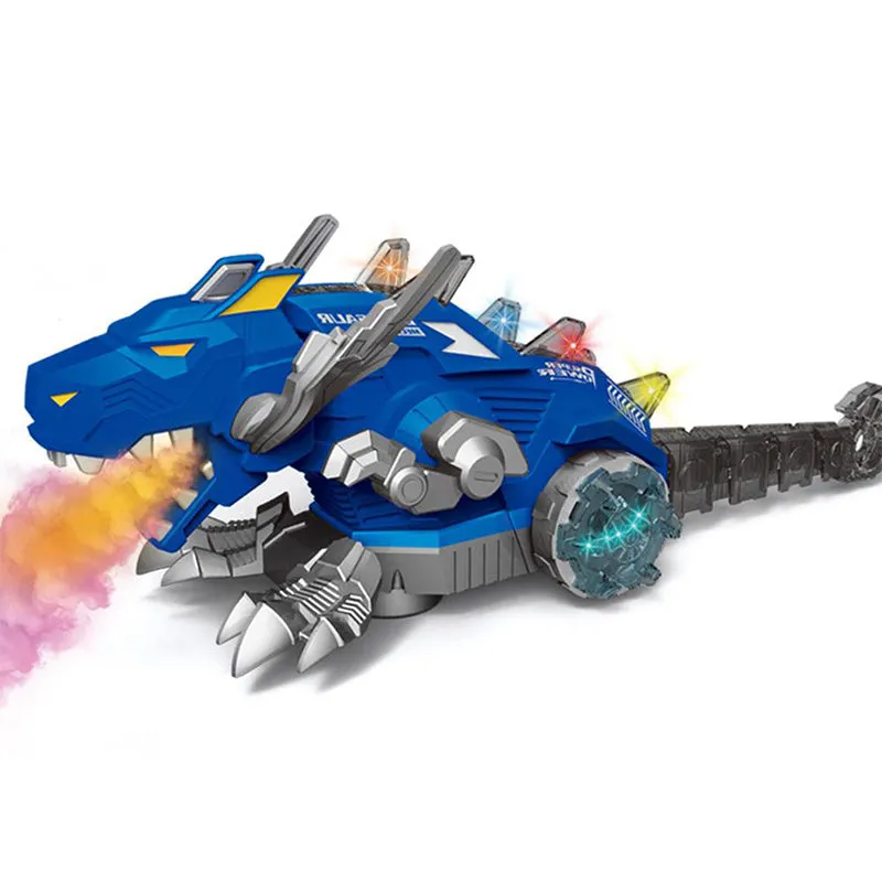 Kids Electric Spray Mechanical Dinosaur with Light Sound Intelligent Walking Swing Toy