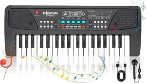 Kids Piano Keyboard 37 Keys Piano for Kids Age 3-6 Electronic Piano with Microphone Portable Piano Toy Learning Educational Christmas Birthday Gifts Musical Toys for 3 4 5 6 Year Old Girls Boys