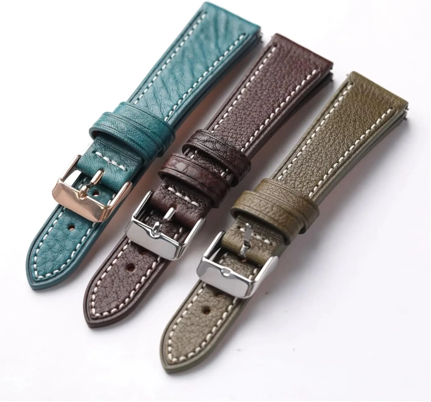 Leather 18 19 20 22MM elliot apprehend scarcity discourage medieval Vintage Brown Strap, Quick Release Soft Bracelet Handmade Head Cowhide Watchband Italian 