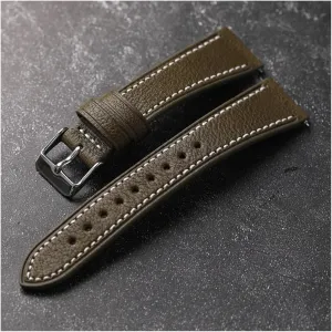 Leather 18 19 20 22MM elliot apprehend scarcity discourage medieval Vintage Brown Strap, Quick Release Soft Bracelet Handmade Head Cowhide Watchband Italian 