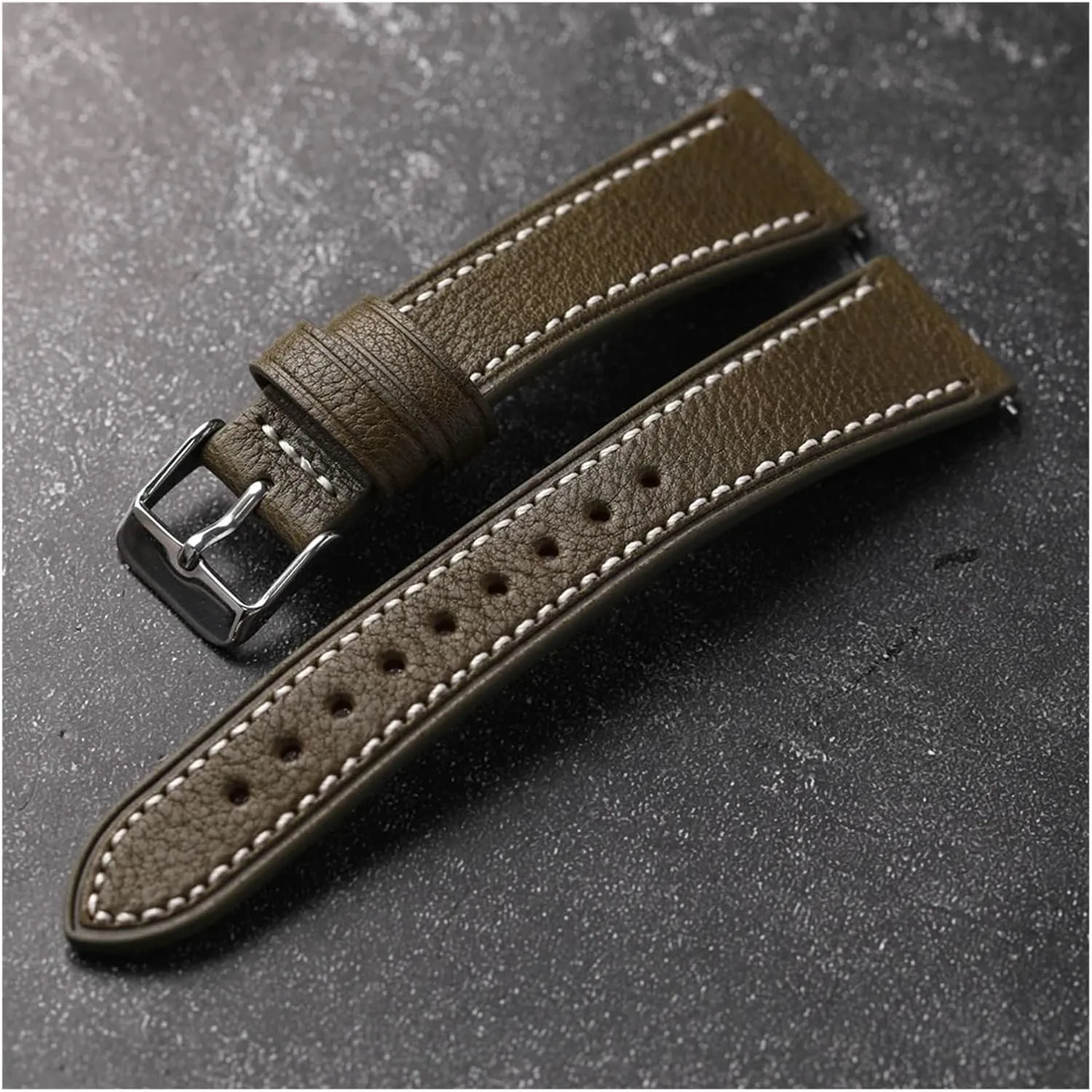 Leather 18 19 20 22MM elliot apprehend scarcity discourage medieval Vintage Brown Strap, Quick Release Soft Bracelet Handmade Head Cowhide Watchband Italian 