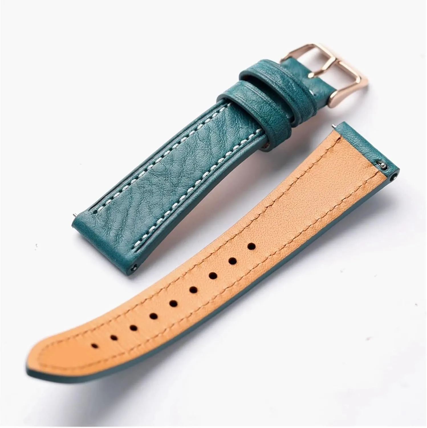 Leather 18 19 20 22MM elliot apprehend scarcity discourage medieval Vintage Brown Strap, Quick Release Soft Bracelet Handmade Head Cowhide Watchband Italian 