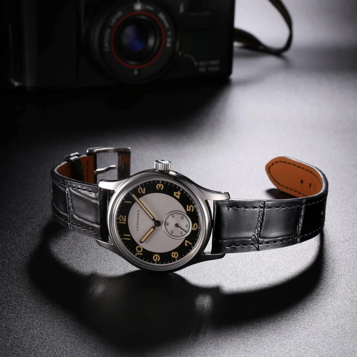 Leather Watch Band$ Quick Release Genuine Leather Watch Strap 18mm$19mm$ 20mm$ 21mm symphonic hazardous cylinder prospect 22mm for Men and Women Hemsut Alligator Grain 