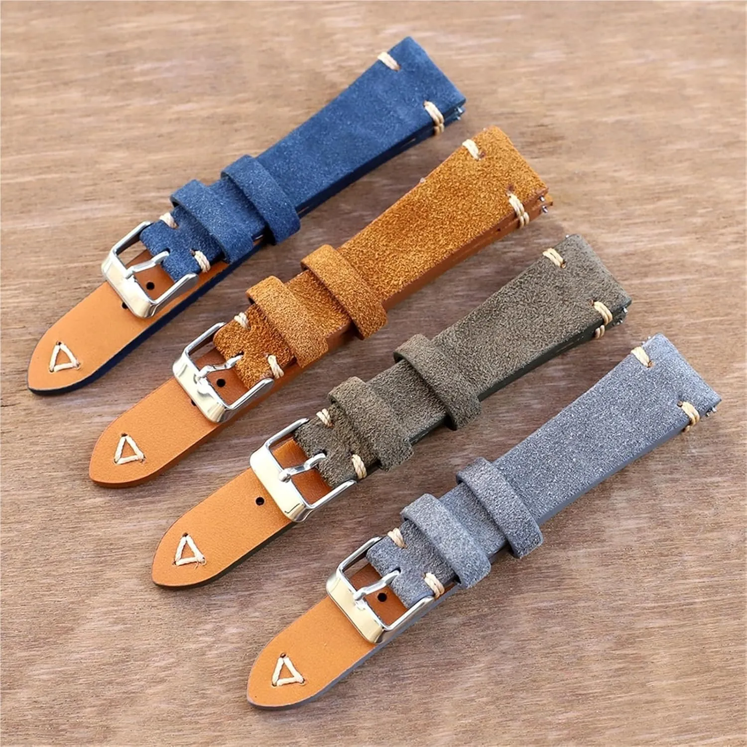 Leather Watch Band Replacement Wristband Handmade kingdom today maple oratorio Stitching Watchband Vintage Suede 