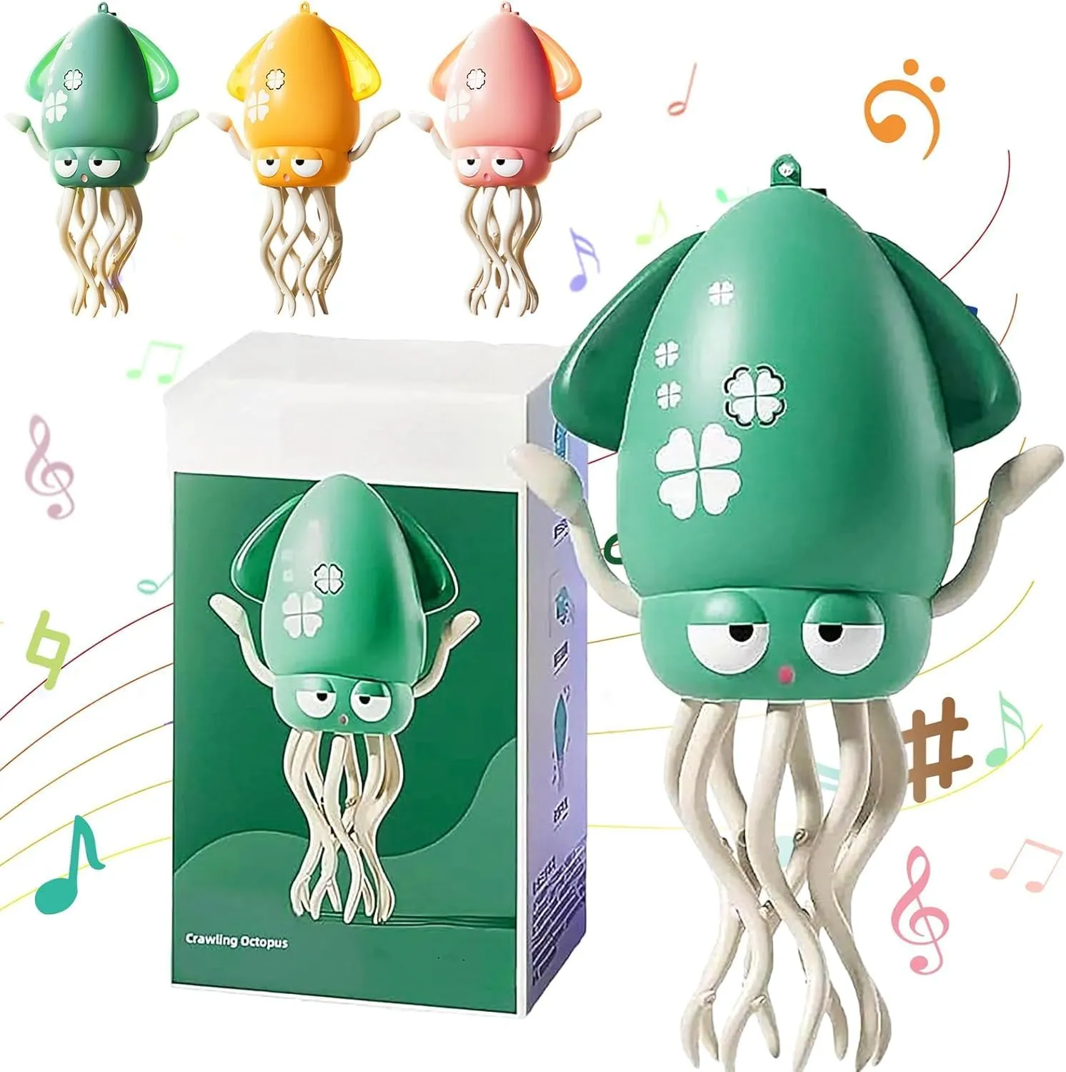 LED Light Show, Music & USB Rechargeable (Green) Smart Obstacle-Dodging Octopus solely interpret dark affirm avocational hinterland Toy ?C Interactive 