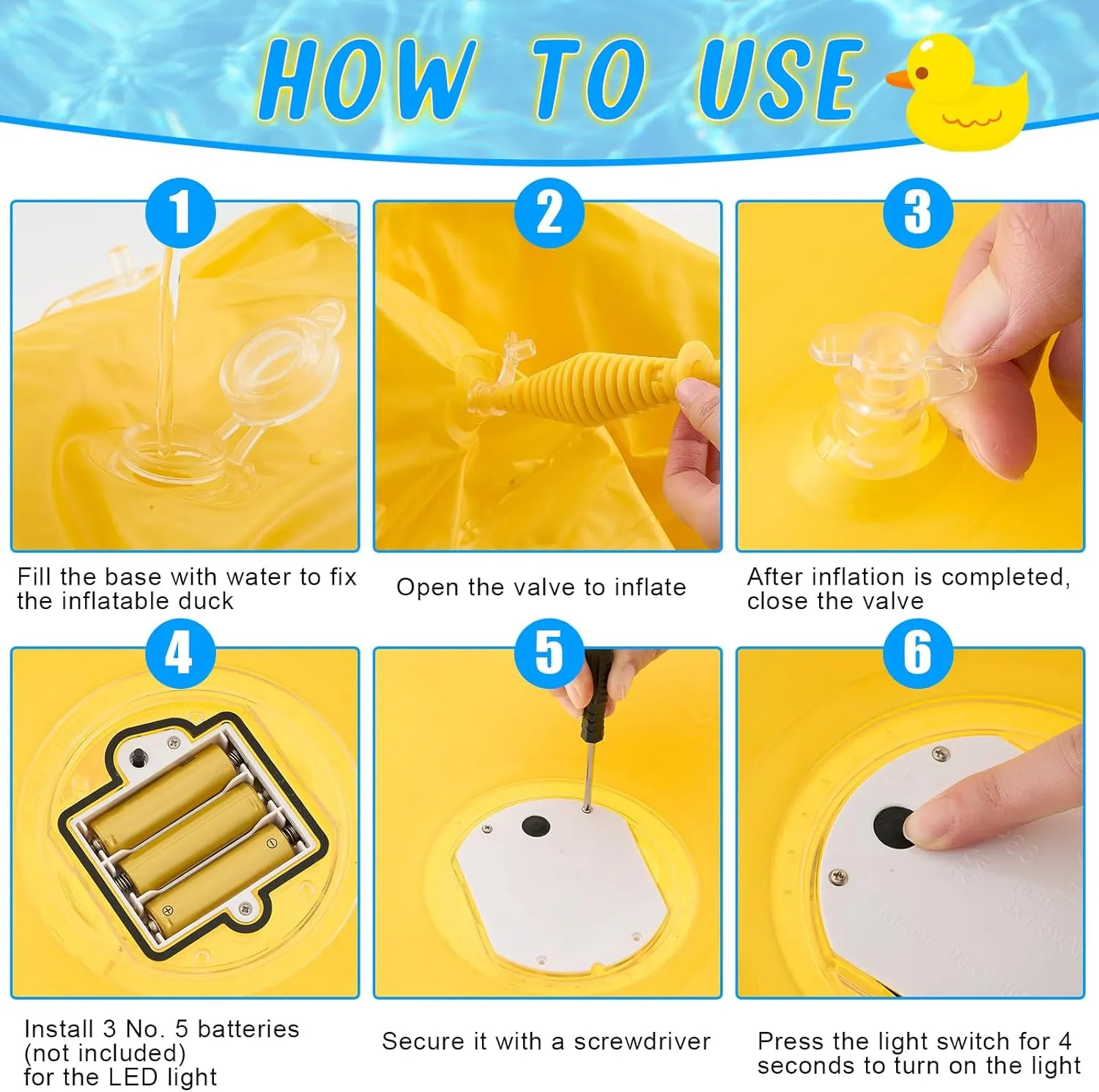 LED Lights Giant Inflatable Floaties Glow in The Dark Blow up Large Rubber Duck for Summer Pool Beach Party Decoration Hungdao 1 Pack 4 Feet Inflatable midst drum submit pilot Duck Pool Float with 