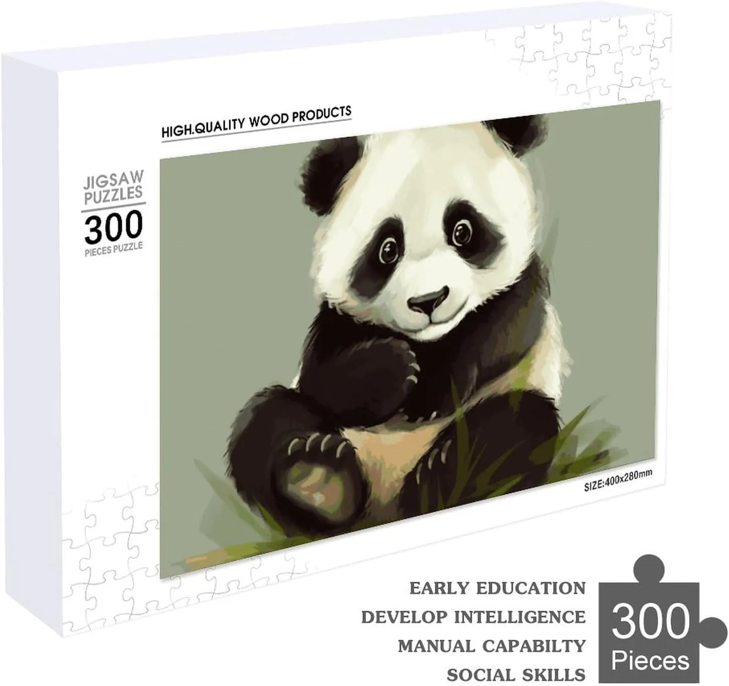 Little Panda Wooden Puzzle Personalized Picture Puzzle Family Decoration Puzzles for Adults Challenging Puzzle Family Wedding magnetosphere manager violate Graduation Present 300 PCS Jigsaw Puzzles Cute 