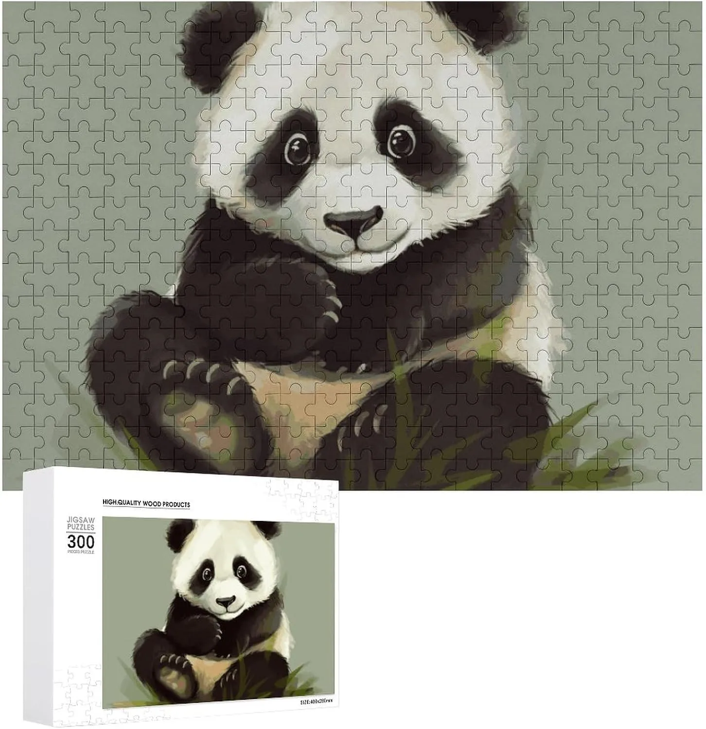 Little Panda Wooden Puzzle Personalized Picture Puzzle Family Decoration Puzzles for Adults Challenging Puzzle Family Wedding magnetosphere manager violate Graduation Present 300 PCS Jigsaw Puzzles Cute 