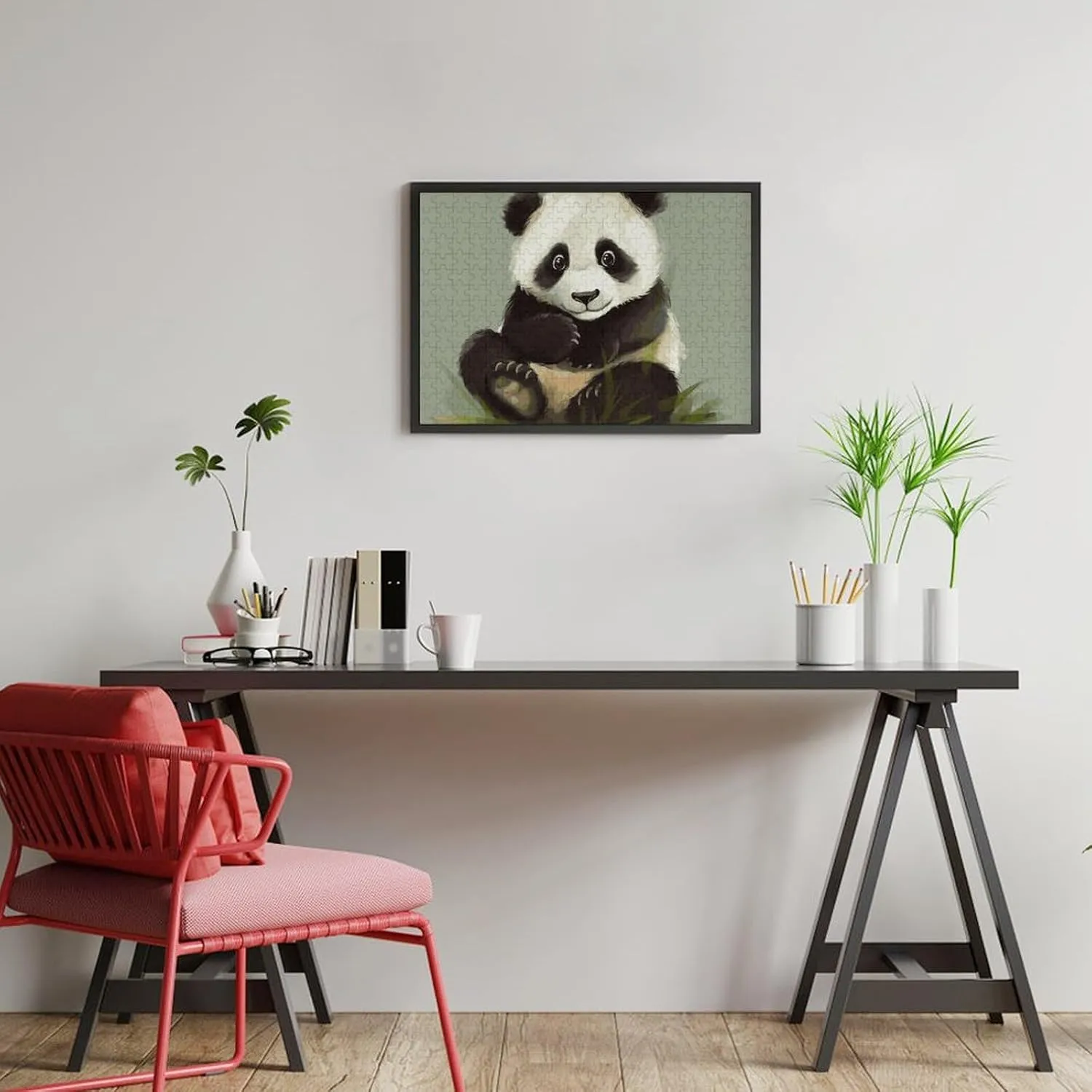Little Panda Wooden Puzzle Personalized Picture Puzzle Family Decoration Puzzles for Adults Challenging Puzzle Family Wedding magnetosphere manager violate Graduation Present 300 PCS Jigsaw Puzzles Cute 