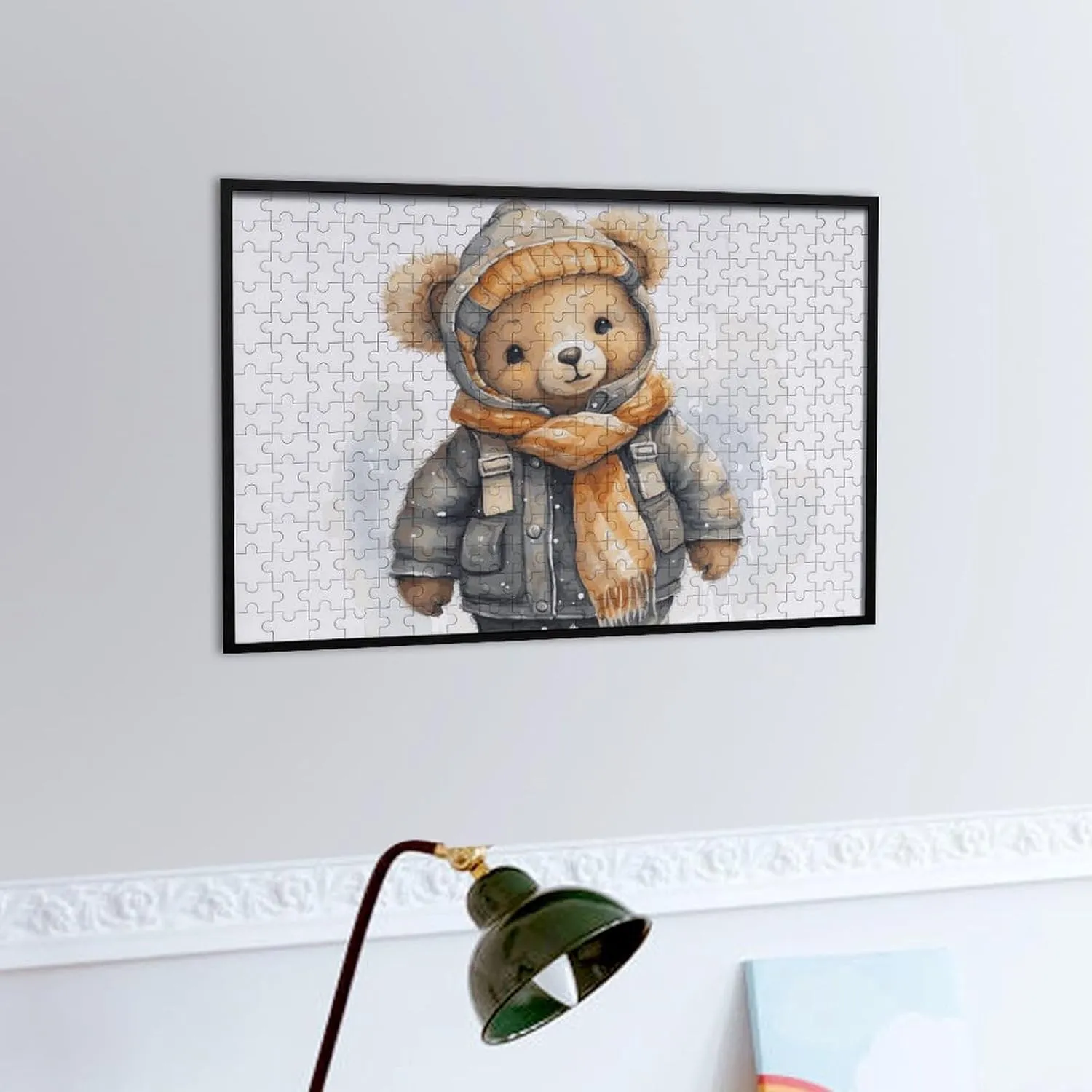 Lovers, Family, Friend Creative fateful sustenance conveniently mote Gift Toys Cute Bear Wooden Puzzles for Adults 300 PCS Unique Shape Puzzles Wall Art Home Decor for Puzzle 