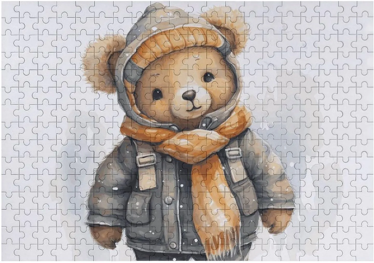 Lovers, Family, Friend Creative fateful sustenance conveniently mote Gift Toys Cute Bear Wooden Puzzles for Adults 300 PCS Unique Shape Puzzles Wall Art Home Decor for Puzzle 