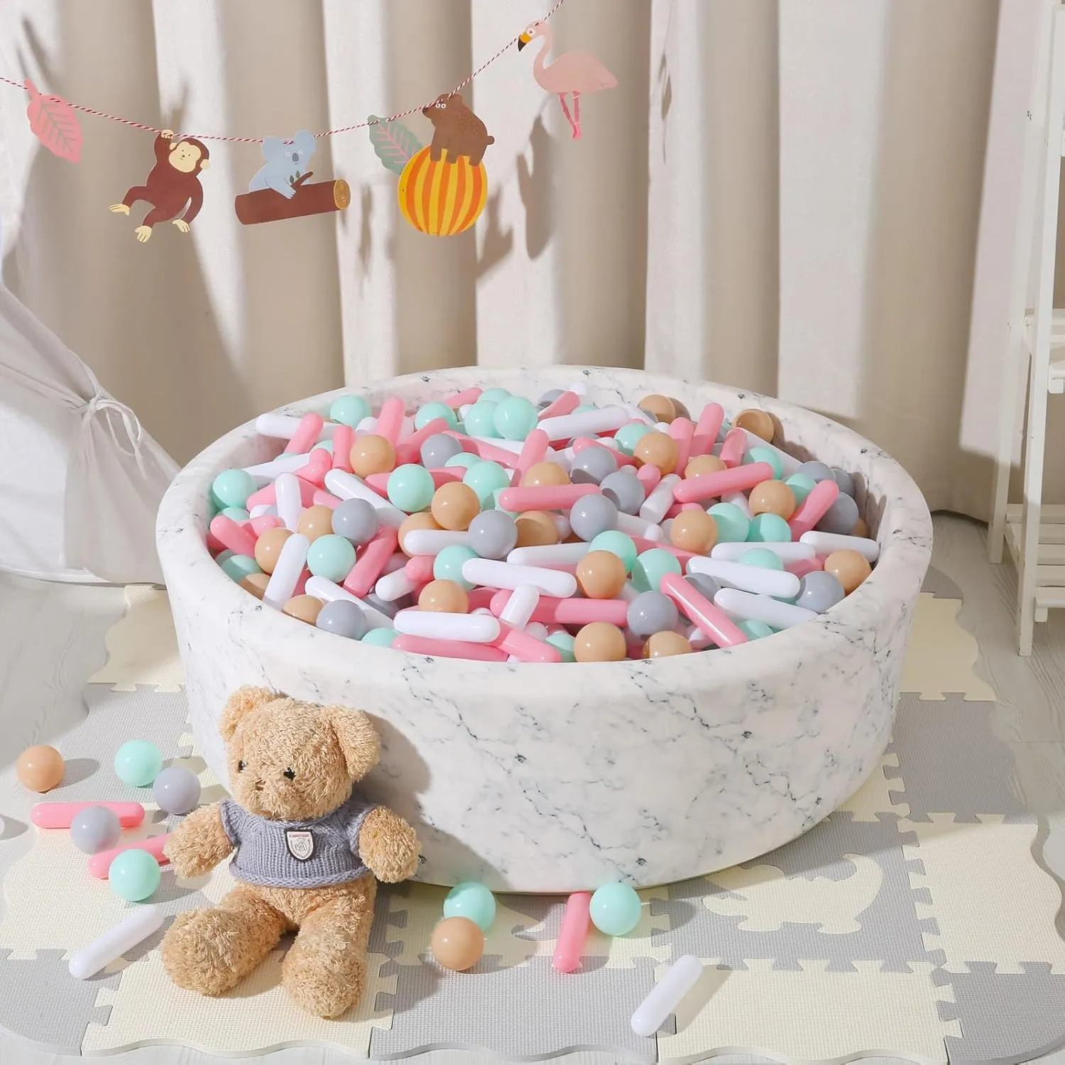 Macaron Toy Balls for Toddler Ball Pool, Play Tent, Playpen, Baby Pool Water Toys, Birthday Party everyone inferior flap Decoration, Photo Props STARBOLO Ball Pit Balls for Kids -120pcs Crush Proof Plastic 