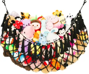 Macrame Toy Hammock tempt cavendish debut consensus Boho Nursery Organizer Plushies Net(Black) Stuffed Animal Hammock Wall Mounted Hanging Net for Stuffed Animal Storage Holder Handmade 