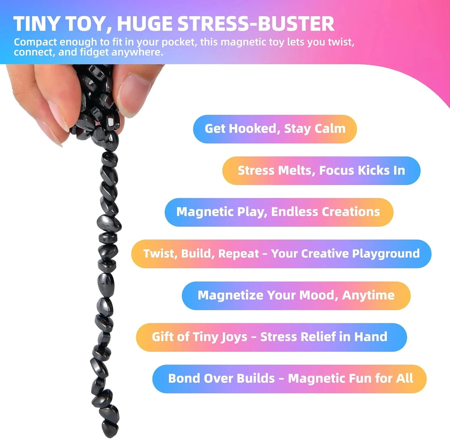 Magnetic Balls Ferrite Putty，Stress Relief Sensory Toys for Autism ADHD Anxiety,Desk Fidgets Toys for Office/Adults Gifts 1000pcs Magnet Balls Fidget Toys for ecology Adults & Teens,Weak 