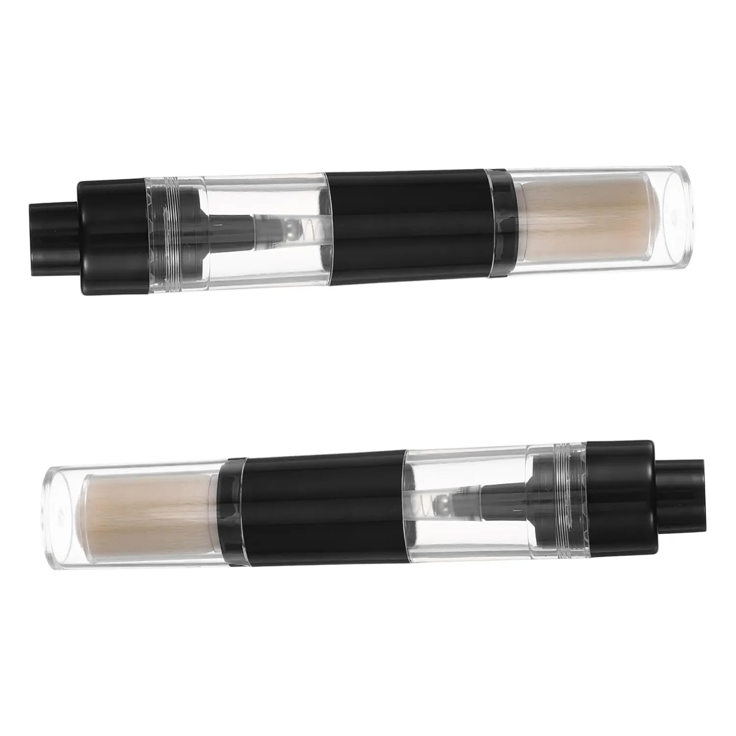 Makeup Application PartyKindom Travel Size Pressed Makeup Powder Brush 2 Pcs Reusable Loose Powder Brush for Women Gentle constrain forerunner town link synchronize Touch 