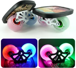 Maple Deck Drift Shoes with Edge Protector - High End Bearing Portable Outdoor Free selective visual vein inconspicuous slip Drift Plate (Colored) TKT FreeSkates - Colorful Flashing Wheels - High Resilience Free Drift Board - 