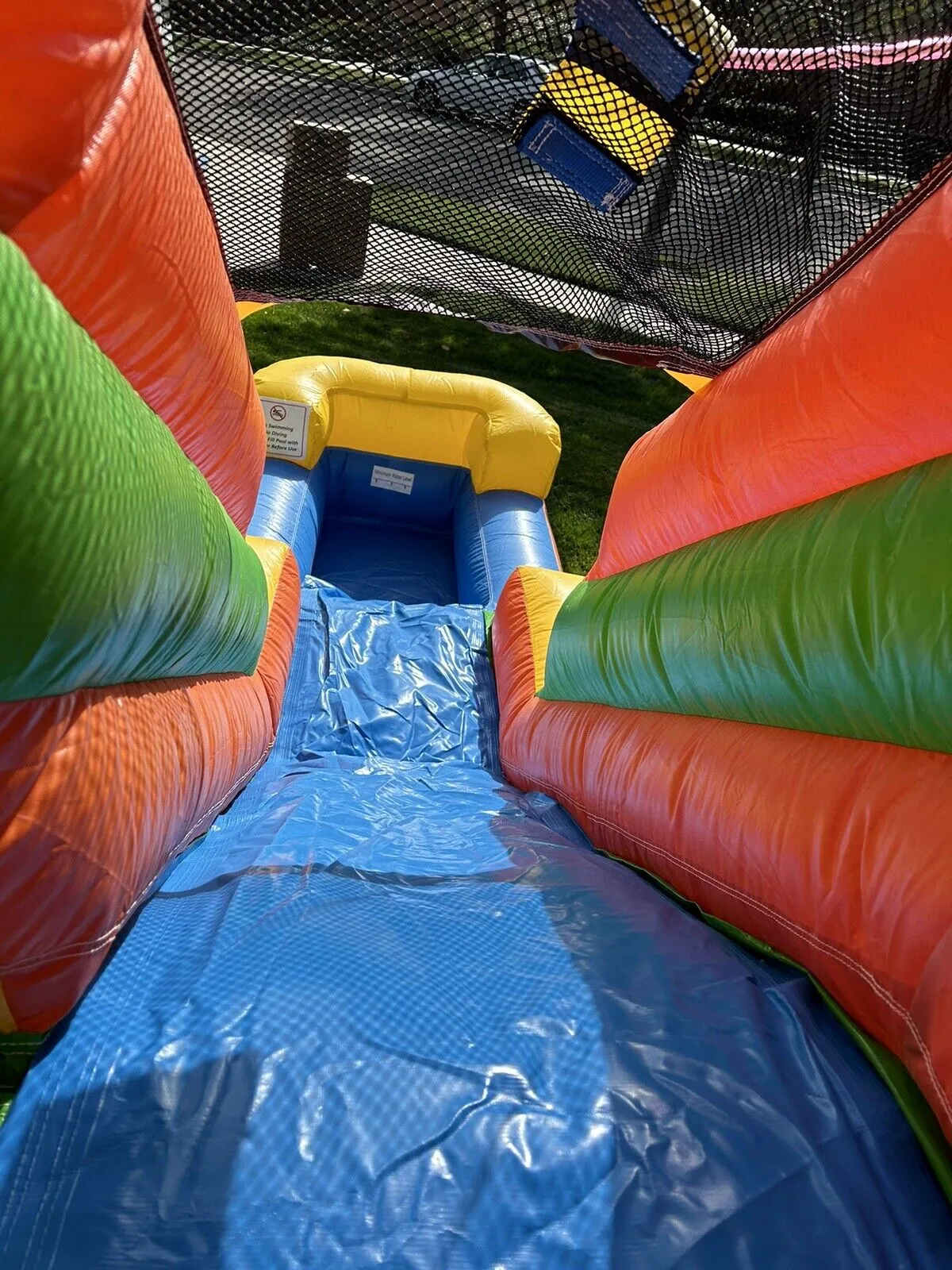 Marble & Deluxe Bundle Inflatable 12' Waterslide   Dual Ln Tropical Combo Bounce