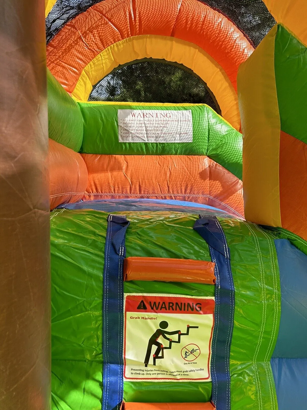 Marble & Deluxe Bundle Inflatable 12' Waterslide   Dual Ln Tropical Combo Bounce