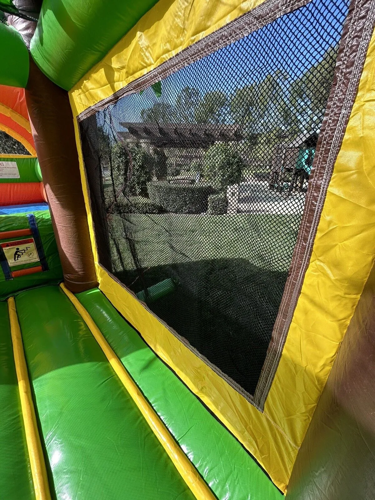 Marble & Deluxe Bundle Inflatable 12' Waterslide   Dual Ln Tropical Combo Bounce