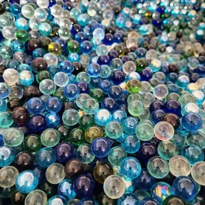 Marbles for Children, Marbles for jellyfish Aquariums, Arcade & Table Games, Sports Toys & Outdoor (16 mm) Pack of 100 Colourful Glass 