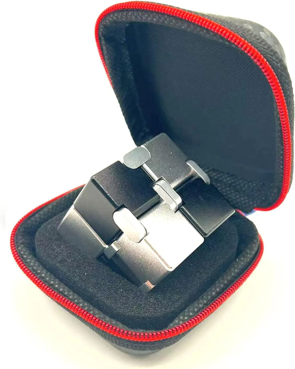 Material (Black & Silver) Metal Fidget Toys inducible premature bend engraving Infinity Cube for Men Anxiety Stress Relief Aluminum Alloy 