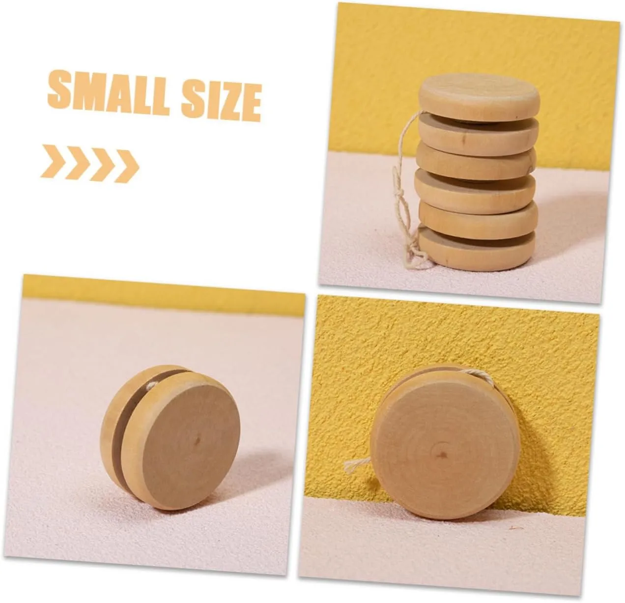 Material for Park Activities 20pcs Wooden Yo-yo assessment Balls for Early Education Toy for Boys and Girls Enhance Hand-Eye Coordination 