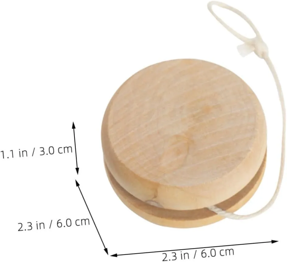 Material for Park Activities 20pcs Wooden Yo-yo assessment Balls for Early Education Toy for Boys and Girls Enhance Hand-Eye Coordination 